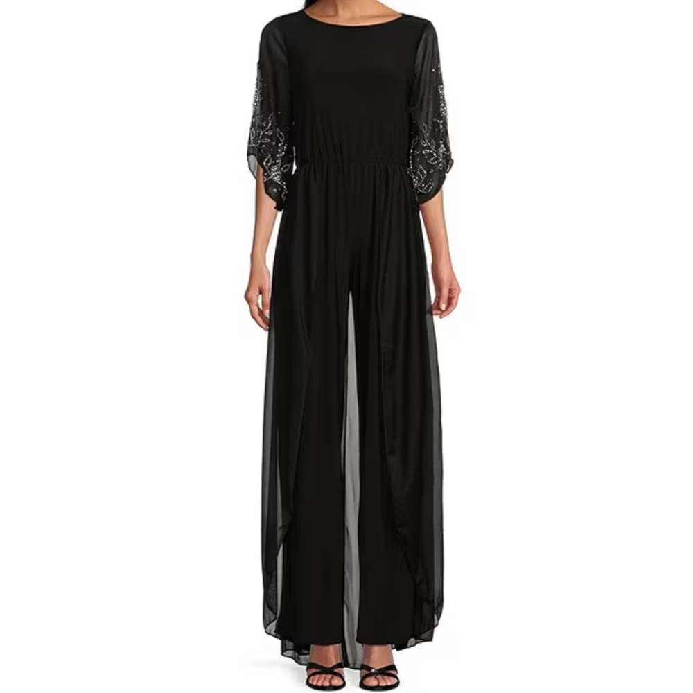 Marina black flyaway jumpsuit New With Tags womens size 16